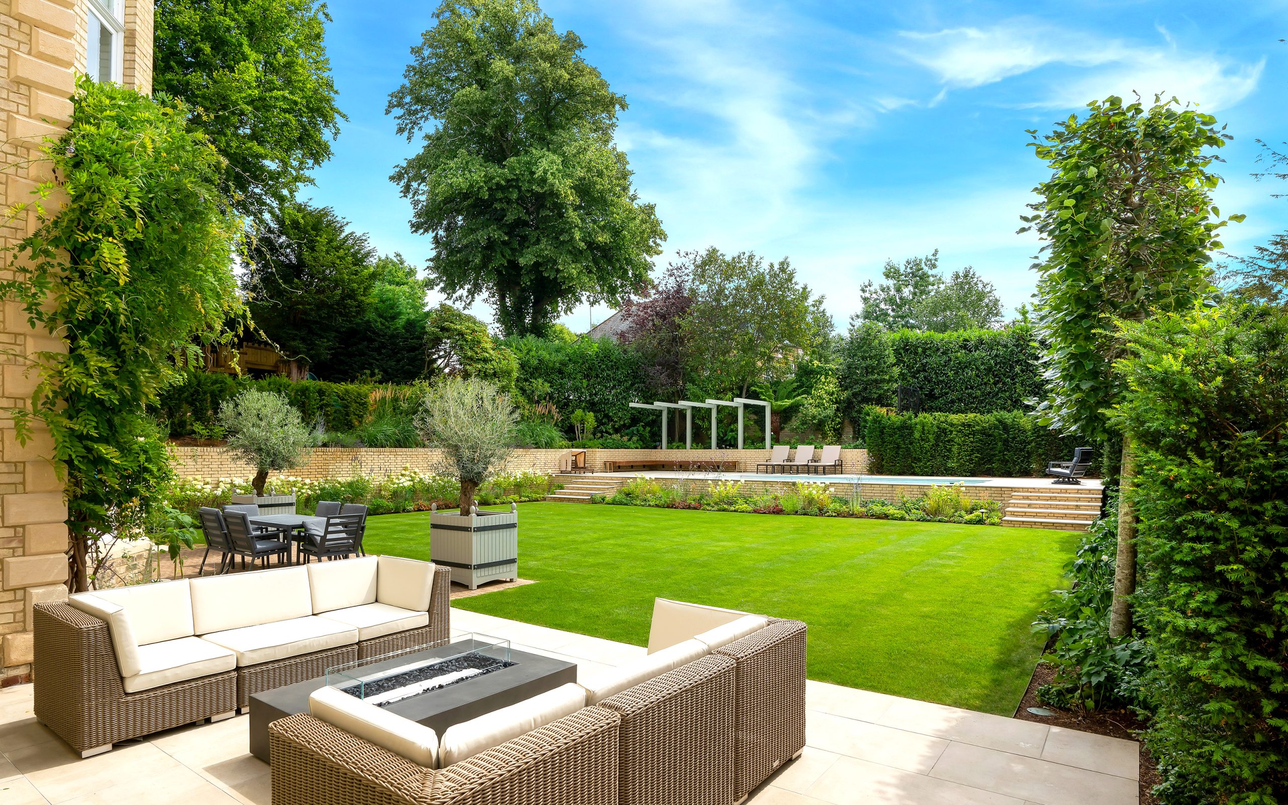 Cobham Surrey family social garden landscape design