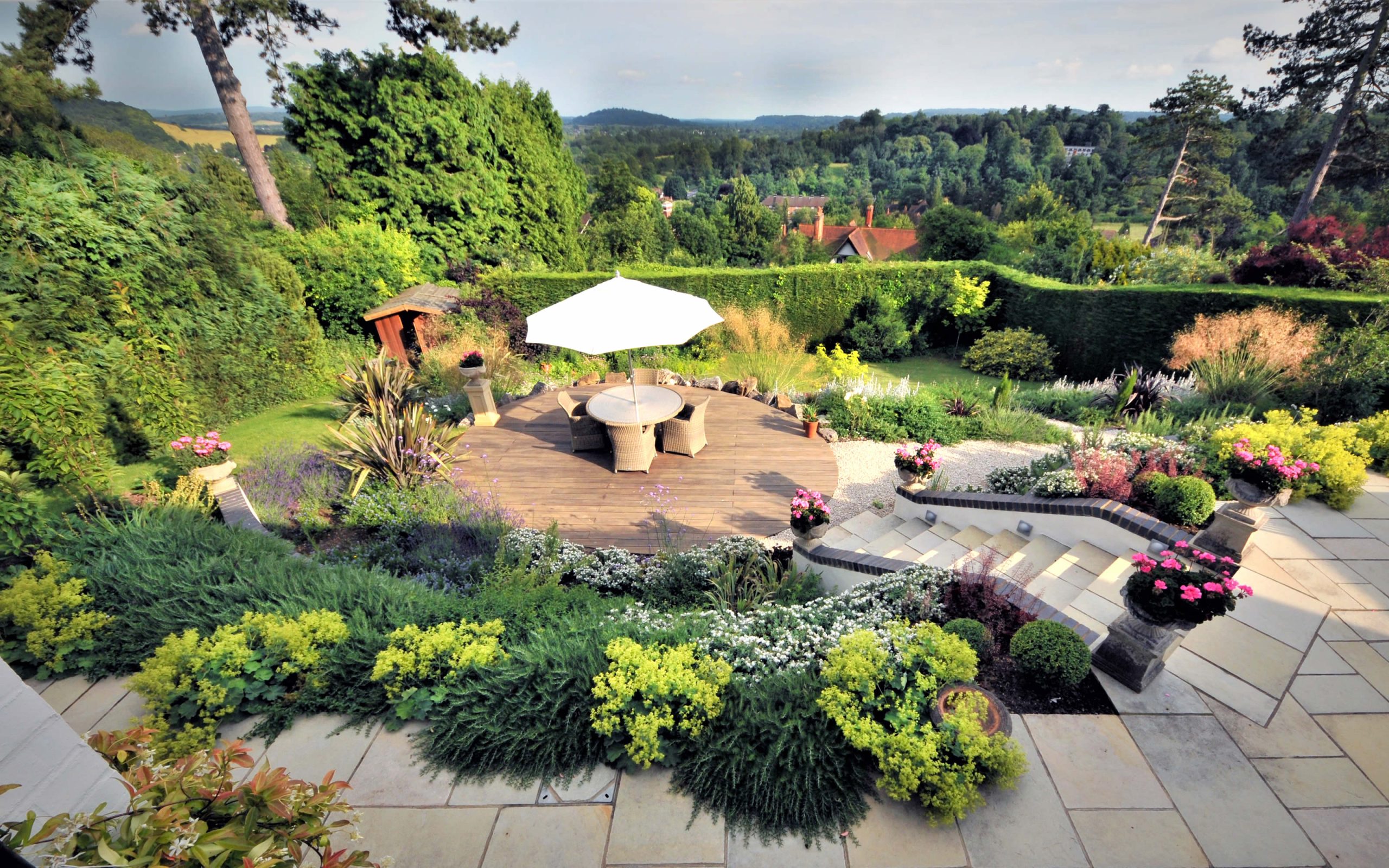 Guildford Surrey terraced town garden design